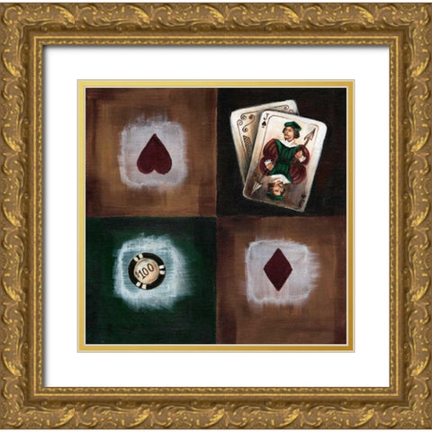 Jackspades Gold Ornate Wood Framed Art Print with Double Matting by Fields, Wendy