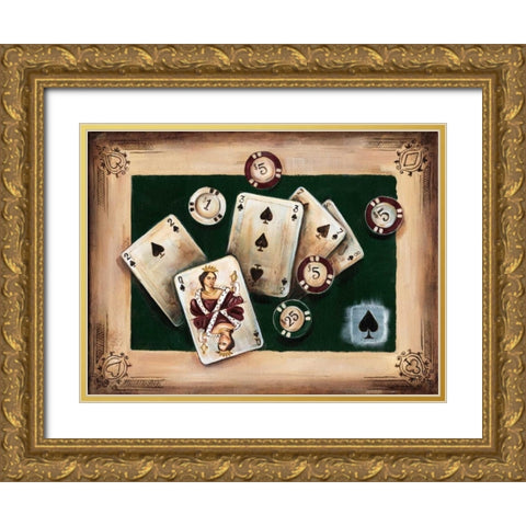 Casino I Gold Ornate Wood Framed Art Print with Double Matting by Fields, Wendy
