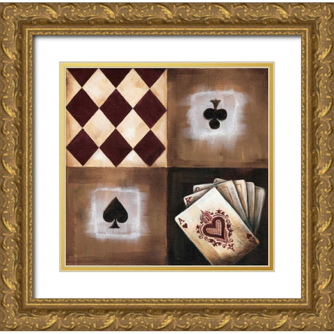 Flush Gold Ornate Wood Framed Art Print with Double Matting by Fields, Wendy