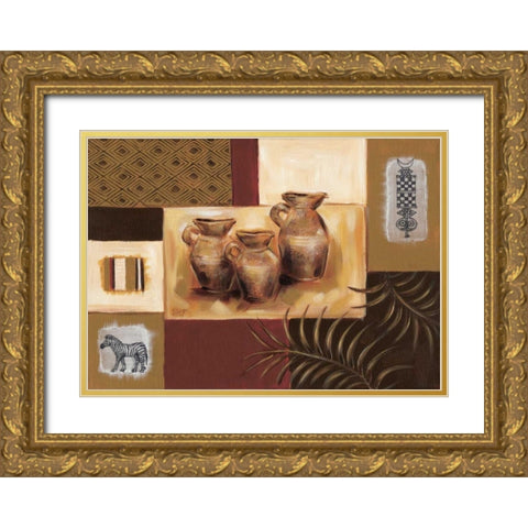 Pots I Gold Ornate Wood Framed Art Print with Double Matting by Fields, Wendy