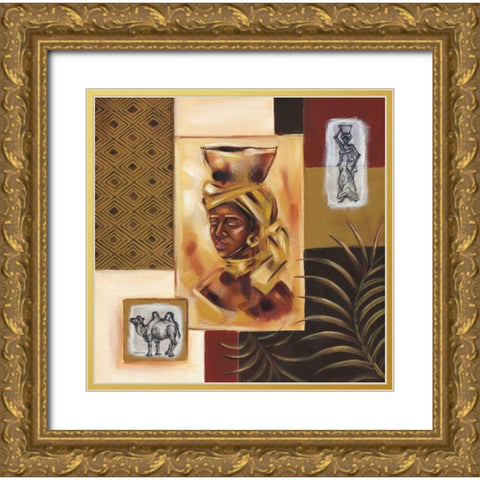 Out of Africa II Gold Ornate Wood Framed Art Print with Double Matting by Fields, Wendy
