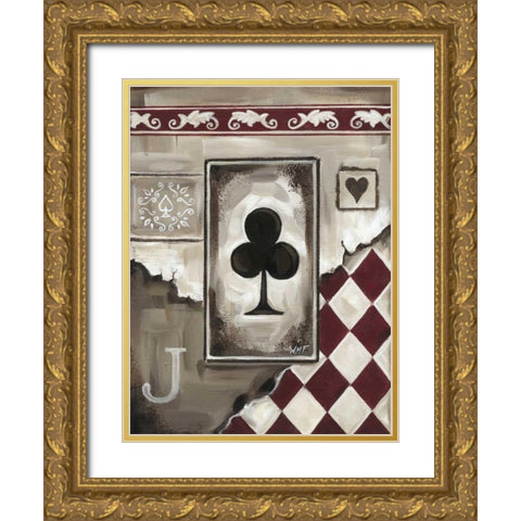 Cards II Gold Ornate Wood Framed Art Print with Double Matting by Fields, Wendy