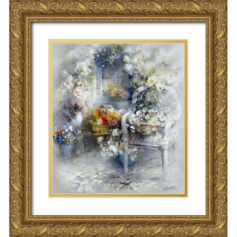 Magic Moment Gold Ornate Wood Framed Art Print with Double Matting by Haenraets, Willem