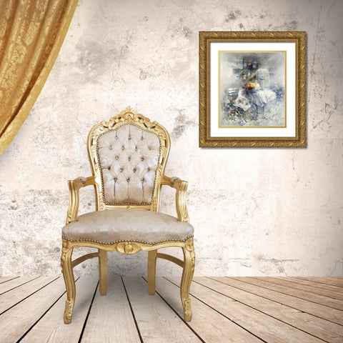 Happy ending Gold Ornate Wood Framed Art Print with Double Matting by Haenraets, Willem