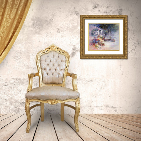 Dream world Gold Ornate Wood Framed Art Print with Double Matting by Haenraets, Willem