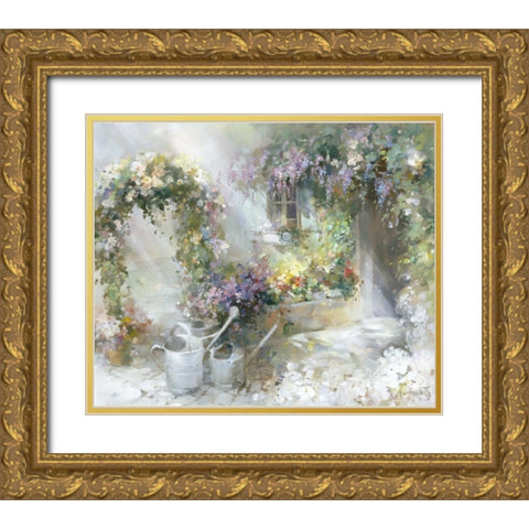 Morning dawn Gold Ornate Wood Framed Art Print with Double Matting by Haenraets, Willem
