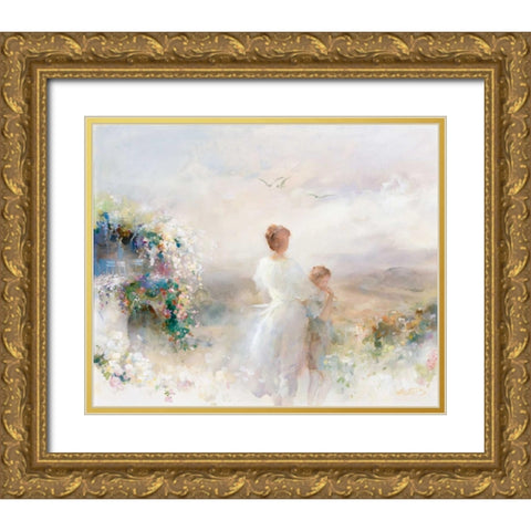 Beautiful view Gold Ornate Wood Framed Art Print with Double Matting by Haenraets, Willem