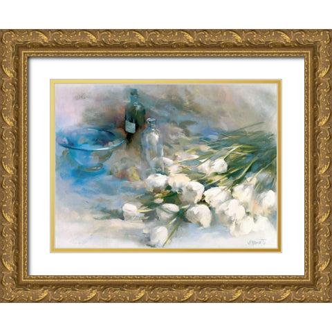 Adagio Gold Ornate Wood Framed Art Print with Double Matting by Haenraets, Willem