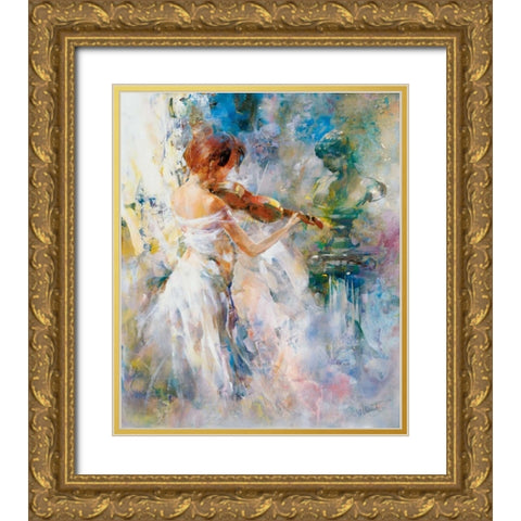 Peace in playing Gold Ornate Wood Framed Art Print with Double Matting by Haenraets, Willem