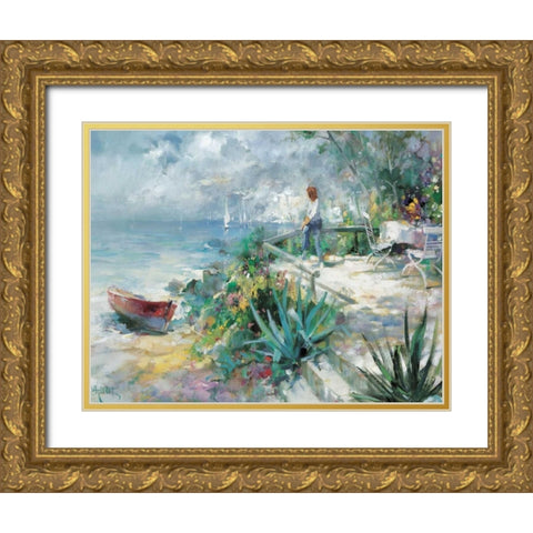 Hope on the horizon Gold Ornate Wood Framed Art Print with Double Matting by Haenraets, Willem