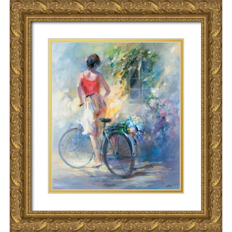 Anybody home Gold Ornate Wood Framed Art Print with Double Matting by Haenraets, Willem