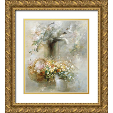Soft touch Gold Ornate Wood Framed Art Print with Double Matting by Haenraets, Willem