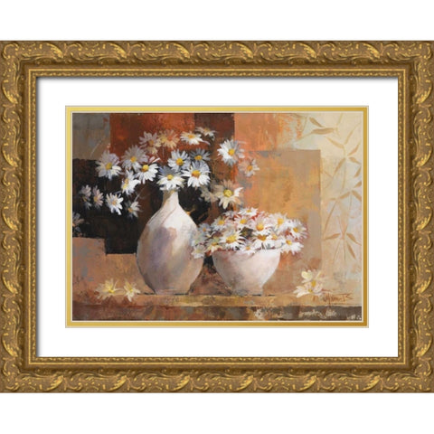 Vintage flowers I Gold Ornate Wood Framed Art Print with Double Matting by Haenraets, Willem