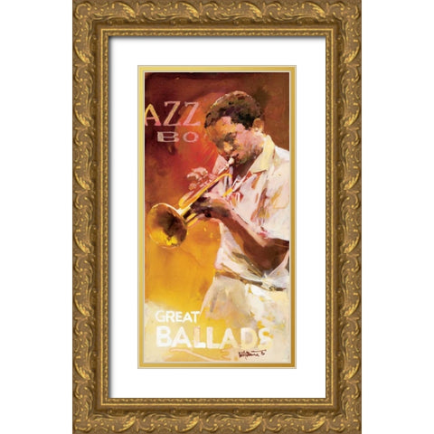 Jazz 1 Gold Ornate Wood Framed Art Print with Double Matting by Haenraets, Willem