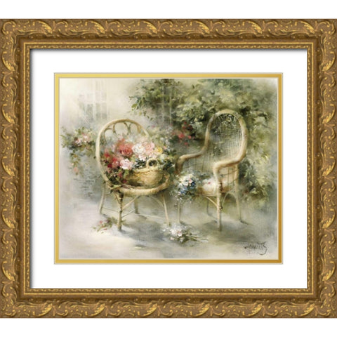 Summer Gold Ornate Wood Framed Art Print with Double Matting by Haenraets, Willem