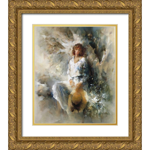 Freedom Gold Ornate Wood Framed Art Print with Double Matting by Haenraets, Willem