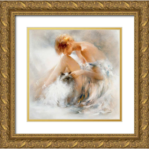 Desire Gold Ornate Wood Framed Art Print with Double Matting by Haenraets, Willem