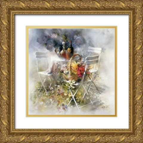 Invitation Gold Ornate Wood Framed Art Print with Double Matting by Haenraets, Willem