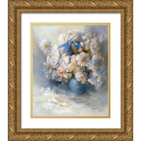 Ranunculus Gold Ornate Wood Framed Art Print with Double Matting by Haenraets, Willem