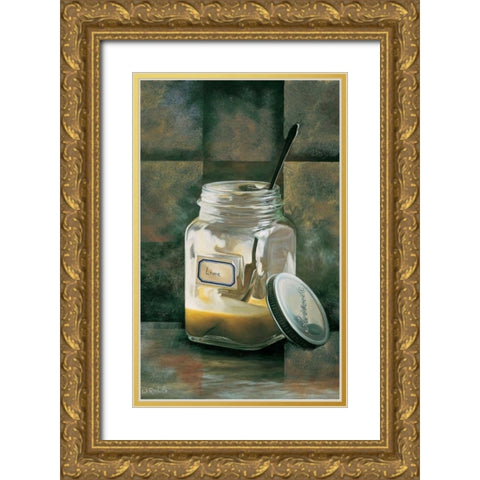 Lime Gold Ornate Wood Framed Art Print with Double Matting by Roelofs, Wouter