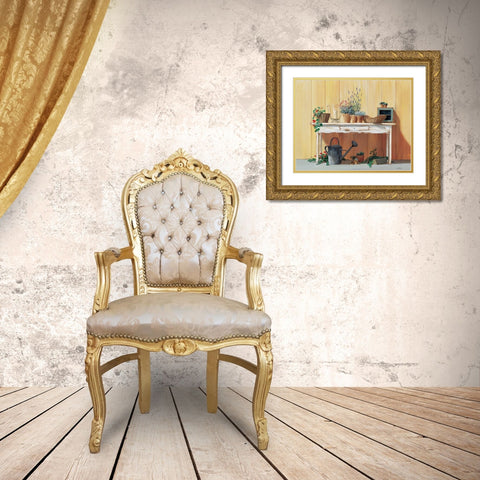 A gardens rewards Gold Ornate Wood Framed Art Print with Double Matting by Roelofs, Wouter