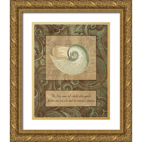 NET OF WONDER Gold Ornate Wood Framed Art Print with Double Matting by Artique Studio