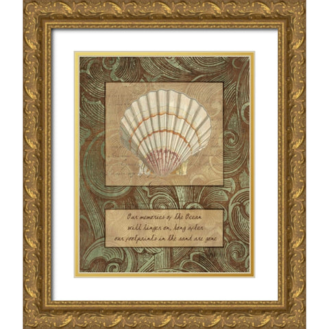 OUR MEMORIES Gold Ornate Wood Framed Art Print with Double Matting by Artique Studio