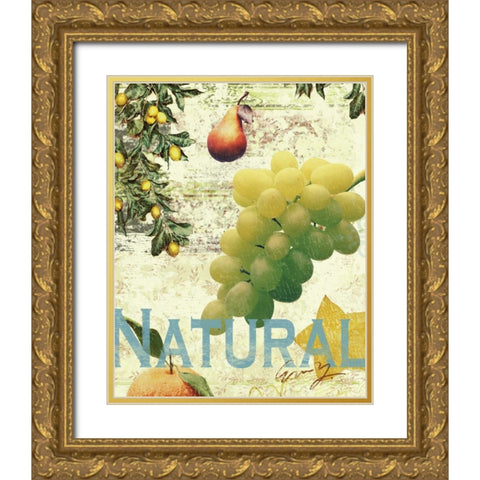 NATURAL FRUITS Gold Ornate Wood Framed Art Print with Double Matting by Yang, Eric