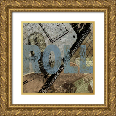 ROLL Gold Ornate Wood Framed Art Print with Double Matting by Yang, Eric