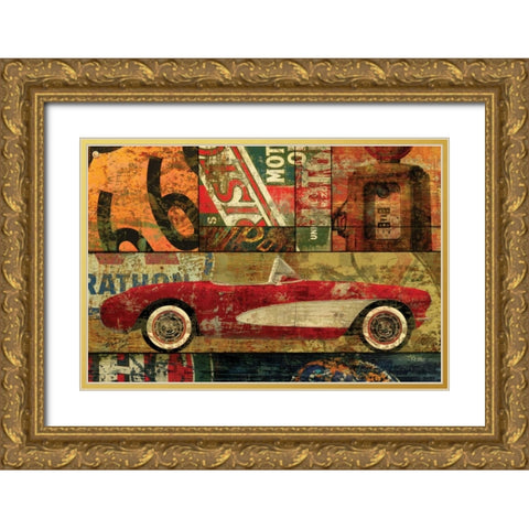 CRUISIN ON 66 I Gold Ornate Wood Framed Art Print with Double Matting by Yang, Eric
