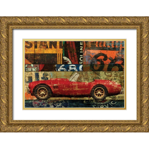 CRUISIN ON 66 II Gold Ornate Wood Framed Art Print with Double Matting by Yang, Eric