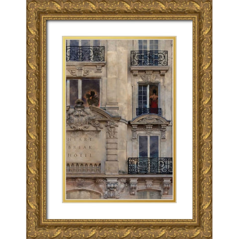 HEARTBREAK HOTEL Gold Ornate Wood Framed Art Print with Double Matting by Yang, Eric