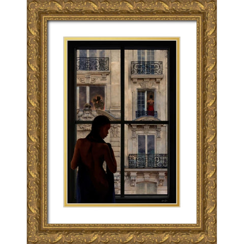 PARISIEN AFFAIRS I Gold Ornate Wood Framed Art Print with Double Matting by Yang, Eric