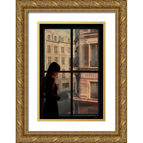 PARISIEN AFFAIRS III Gold Ornate Wood Framed Art Print with Double Matting by Yang, Eric