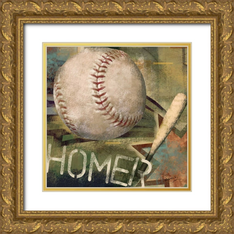 HOMER Gold Ornate Wood Framed Art Print with Double Matting by Yang, Eric