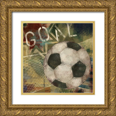 GOAL Gold Ornate Wood Framed Art Print with Double Matting by Yang, Eric
