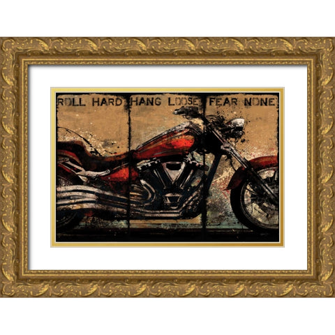 HANG LOOSE Gold Ornate Wood Framed Art Print with Double Matting by Yang, Eric