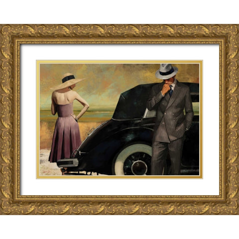 THE GETAWAY Gold Ornate Wood Framed Art Print with Double Matting by Yang, Eric