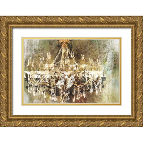 CHANDELIER ART Gold Ornate Wood Framed Art Print with Double Matting by Yang, Eric