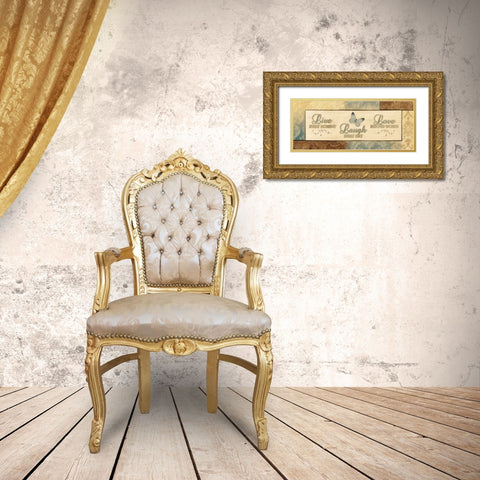 LIVE EVERY MOMENT Gold Ornate Wood Framed Art Print with Double Matting by Ballantyne, Piper