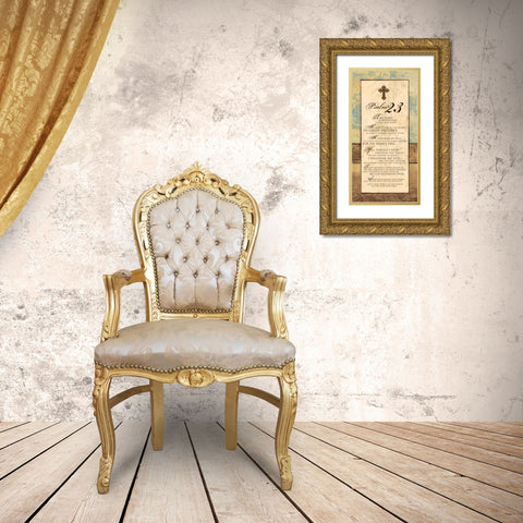 PSALM 23 PANEL Gold Ornate Wood Framed Art Print with Double Matting by Ballantyne, Piper