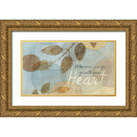 CHERISH Gold Ornate Wood Framed Art Print with Double Matting by Ballantyne, Piper