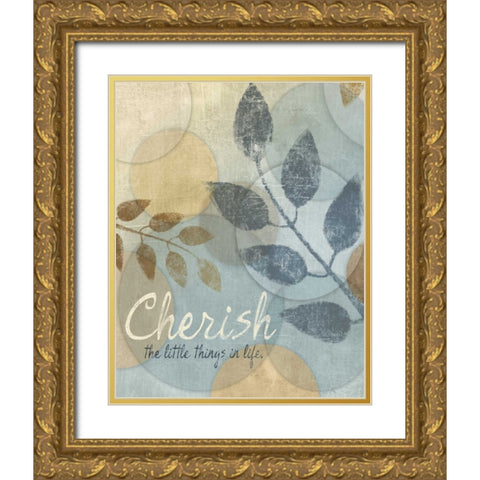 CHERISH Gold Ornate Wood Framed Art Print with Double Matting by Ballantyne, Piper