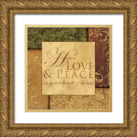 HAVE LOVE Gold Ornate Wood Framed Art Print with Double Matting by Ballantyne, Piper