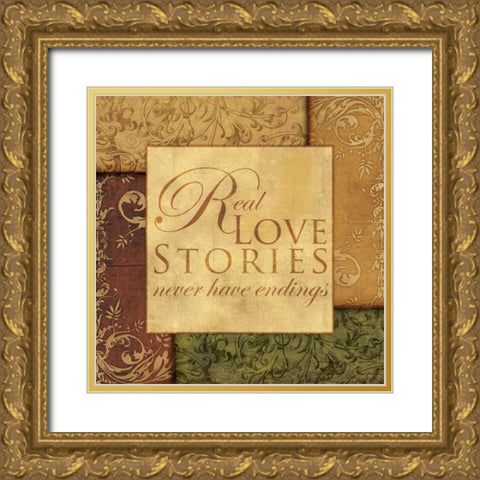 REAL LOVE STORIES Gold Ornate Wood Framed Art Print with Double Matting by Ballantyne, Piper