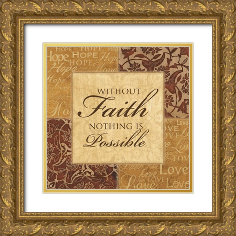 WITHOUT FAITH Gold Ornate Wood Framed Art Print with Double Matting by Ballantyne, Piper