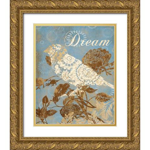 DREAM SILHOUETTE Gold Ornate Wood Framed Art Print with Double Matting by Ballantyne, Piper