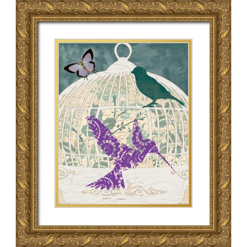 DOVE TALES II Gold Ornate Wood Framed Art Print with Double Matting by Ballantyne, Piper