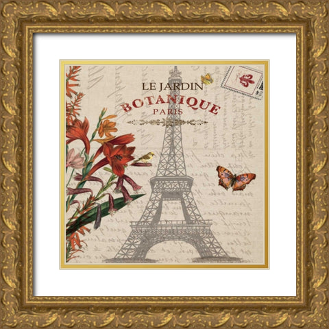 BOTANIQUE PARIS Gold Ornate Wood Framed Art Print with Double Matting by Ballantyne, Piper