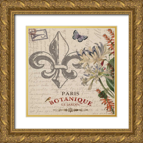 LE JARDIN PARIS Gold Ornate Wood Framed Art Print with Double Matting by Ballantyne, Piper